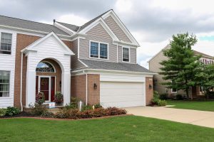 Exterior view of beautiful home after new siding