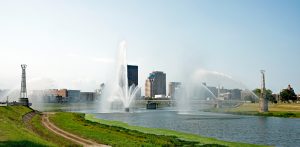 A view of the Dayton skyline.