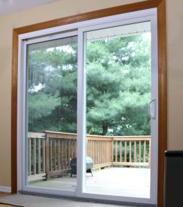 Showcase of new sliding glass patio door